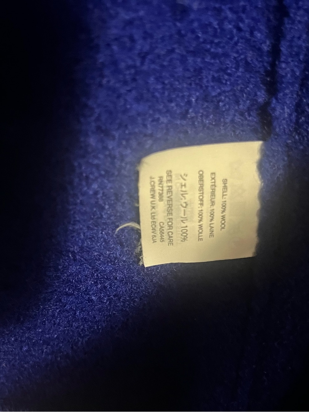 J crew cobalt blue boiled wool coat size 8 - Picture 4 of 4